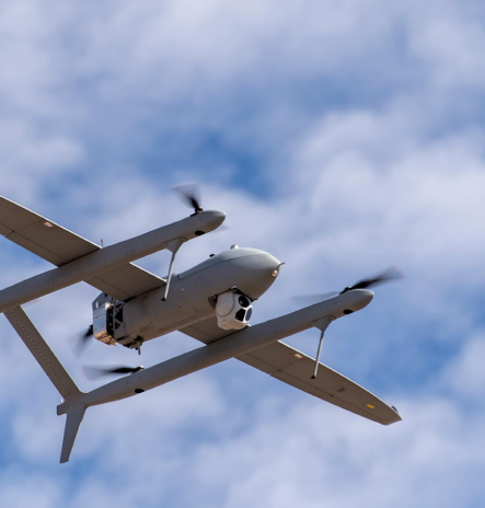 A drone flying in the sky