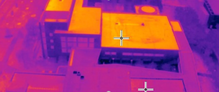 Thermal image of a building