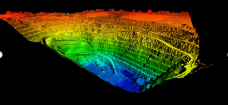 An aerial thermal view of a field